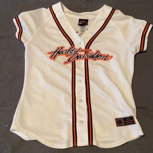 Harley Davison button up jersey